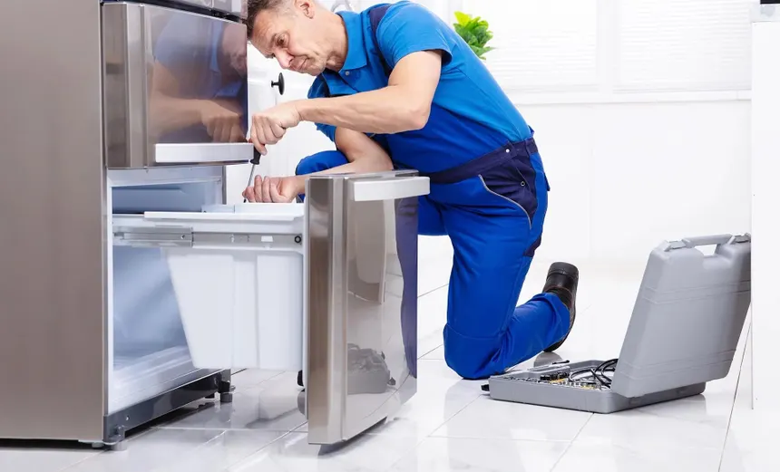 Mor Handy appliance and HVAC repair service checking outdoor equipment Mor Handy appliance and HVAC repair service checking outdoor equipment
