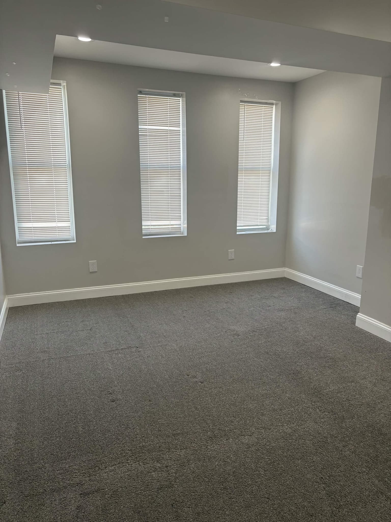 Professional carpet cleaning process on a stairway