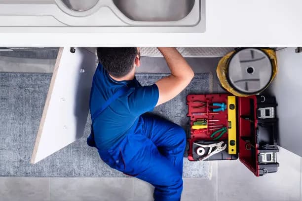 Mor Handy plumbing service repairing a toilet fixture in a Maryland bathroom Mor Handy plumbing service repairing a toilet fixture in a Maryland bathroom